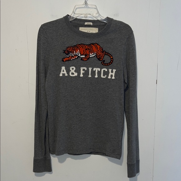 Abercrombie & Fitch Other - Abercrombie & Fitch Men’s Gray Shirt with Orange Detail Y2K 0002
